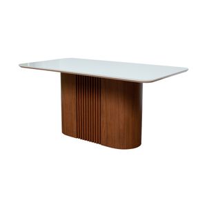 Mesa de Comedor Rectangular Munique|Freijo /Blanco Antiguo