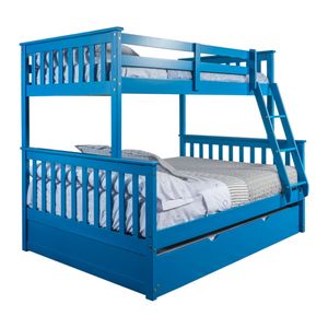 Litera Verona Twin/Full  + Cama Auxiliar | Azul