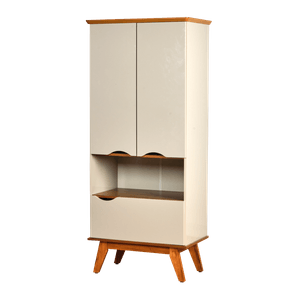 Archivador Grande Prisma | Bi Color Off White - Cumaru