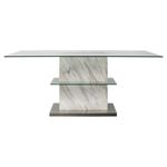 Mesa-de-Comedor----Rectangular-Wang----Vidrio-Cromo