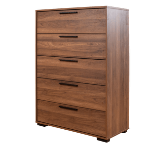 Cómoda  Lian 5C |Bi Color Walnut/Blanco