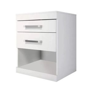 Velador Havana Plus|Blanco 2 Cajones