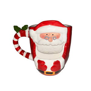 Taza de Papá Noel | Bi Color Rojo/Blanco