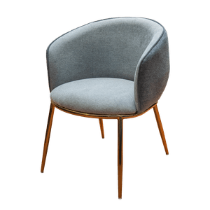 Silla Comedor Tipo Butaca Nora |Bi Color Gris /Dorado