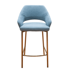 Silla de bar Nora | Bi Color Gris  Claro /Dorado