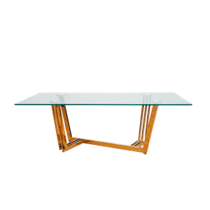 Mesa De Centro Nina| Bi Color Vidrio/Dorado