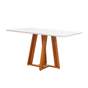 Mesa de Comedor Rectangular Sarah | Bi Color Roble Claro /Off White