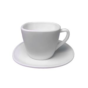 Juego de 6  Tazas C/Plato | Blanco