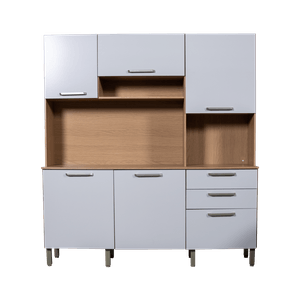 Mueble De Cocina Ferrara | Bi Color Freijo/Cristal