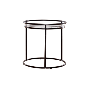 Mesa Lateral  Halo |Bi Color  Mármol /Negro