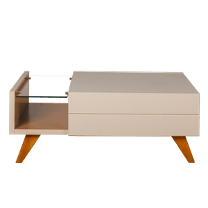 Mesa de Centro Noronha  | Bi Color Off White Matte /Freijo