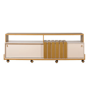 Mesa Para Tv Graci  70" | Bi Color  Off White /Freijo