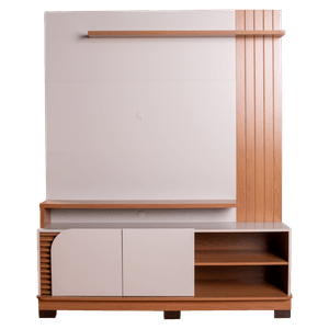 Centro De Entretenimiento Jurere 65"   | Bi Color Off White  Matte /Freijo