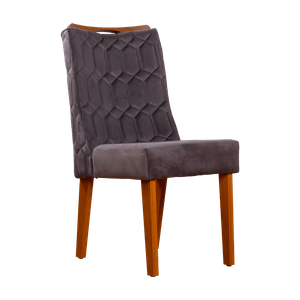 Silla Comedor Bia | Bi Color Roble Claro / Gris Oscuro
