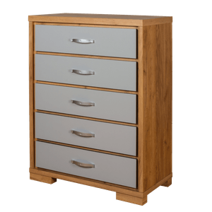 Cómoda Forly 5C | Bi Color French OAK /Grey Foil