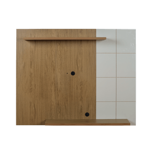 Panel para TV Cross 50" | Bi Color Roble Claro/ Blanco antiguo