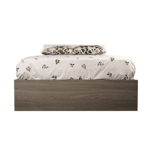 Cama Kim Full 2 Plazas | Bi Color Gris/Blanco