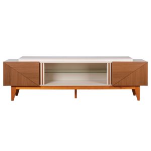 Mesa Para Tv Lift  70" | Bi Color Freijo / Off White