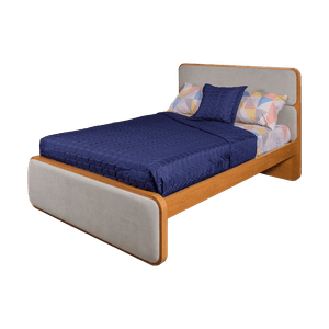 Cama Loop Boucle |Full 2 Plazas Bi Color Almendra/Verde
