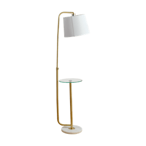Lámpara de Piso Zen | Bi Color Dorado /Blanco