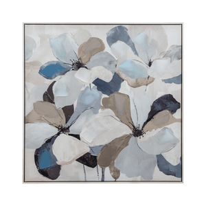 Cuadro Abstracto | Bi Color Blanco/Dorado
