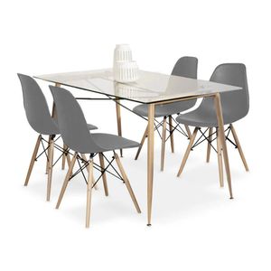 Combo Comedor Beatriz Fisher | Gris