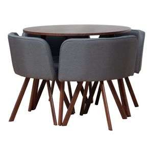 Juego de Comedor Harmony | Bi Color Café/Gris