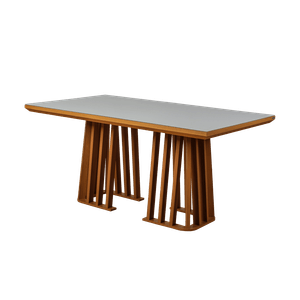 Mesa de Comedor Rectangular Alteia |Bi Color Canela/Off White
