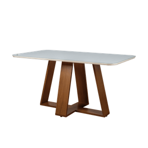 Mesa De Comedor Celeste | Bi Color Freijo /Blanco Antiguo