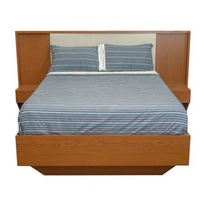 Cama Solaris + Velador + Usb | Twin 1½ Plazas  Frassino