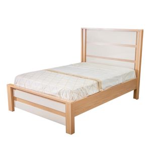 Cama Cindy | Full 2 Plazas Bi Color Naturale /Cristalo