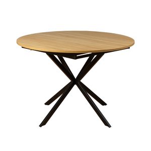 Mesa de Comedor Redonda Senda |Bi Color Beige/Negro