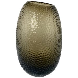 Florero Ovalado de Cristal | Verde