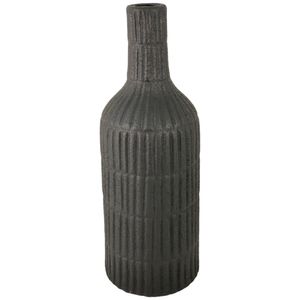 Florero Botella de Cerámica | Gris