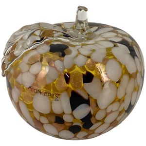 Figura Decorativa Manzana| Dorado Negro