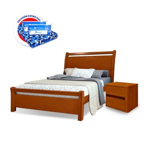 Combo Dormitorio Reali Leder Zafiro | Bi Color