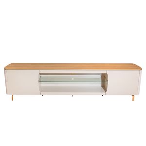 Mesa para Tv Santorini 85" con Luz Led | Tauari /Off White