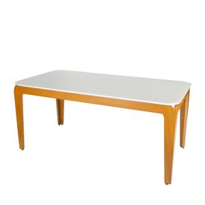 Mesa de Comedor Rectangular Aurea |Bi Color Roble Claro/ Blanco Antiguo