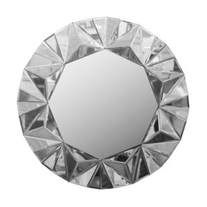 Espejo Redondo Diamante | Plateado