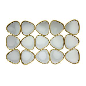 Set Espejos Triangulo Colmena  | Dorado