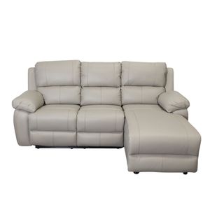 Sofá Seccional reclinable Mercury Derecho + Consola  | Taupe