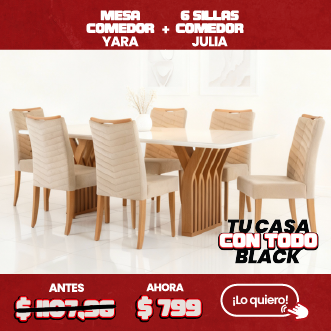 Combo Comedor Yara Julia